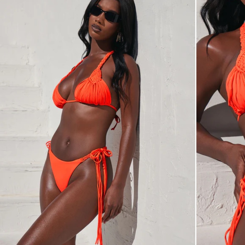 NWT Fashion Nova Bold Orange Bikini